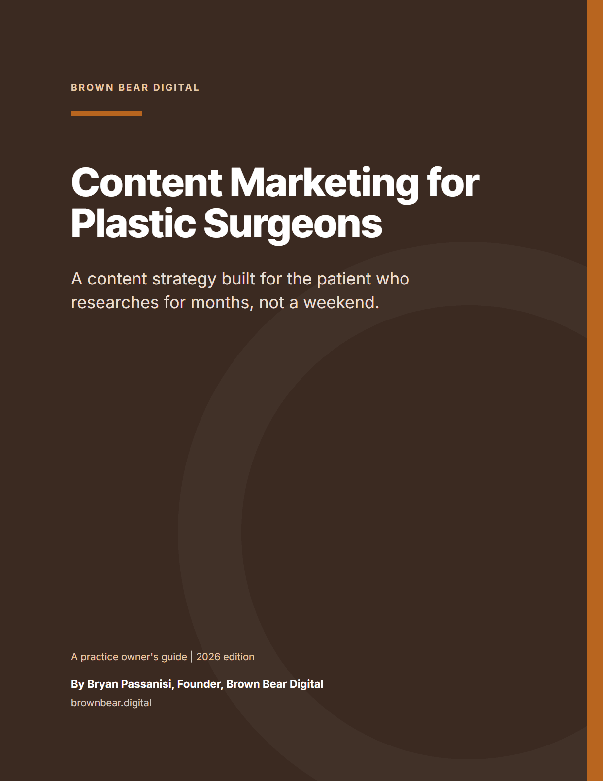 Cover of the Content Marketing for Plastic Surgeons: The PDF Guide PDF