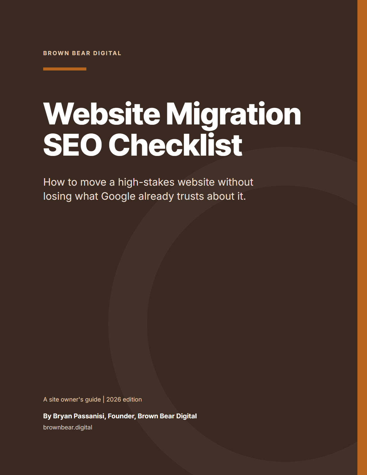 Cover of the Website Migration SEO: The PDF Checklist PDF